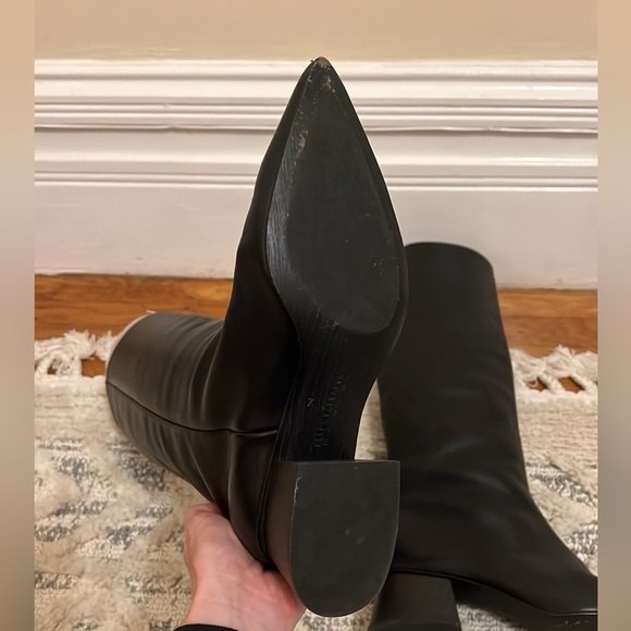 Freda Salvador Low Heel Tall Black Boot - Picture 4 of 5